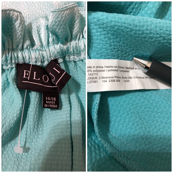 ELOQUII Tie Shoulder Cami & Swing Shorts Set Size 14/16 - Gently Worn - Picture 4 of 6